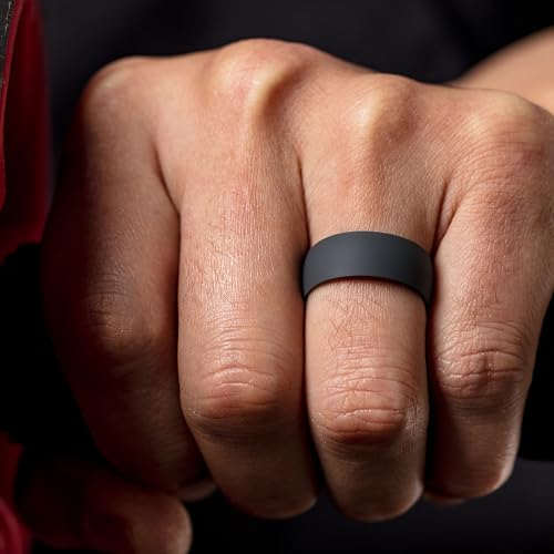 Image of ThunderFit Silicone Rings for Him and Her, Rubber Engagement Bands Unisex - 1 /4 /5 /7 /8 Variety Multipack