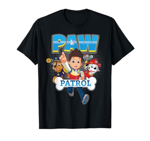 T-shirt Paw Patrol Chase et Marshall Ryder pour enfant en coton confortable