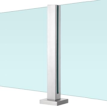 MLYY Geländerpfosten Glasgeländer Glas Pfosten Geländer Loft-Terrasse Glashalterung ...