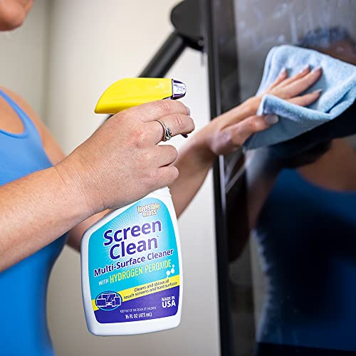 Image of Invisible Glass 92013-4PK Screen Clean Multi-Surface Cleaner for Phones, Tablets, Laptops, Monitors, Screens, TVs, Electronics, Eyewear, and More, Safe on Delicate Surfaces, 16 Fl Oz, Pack of 4