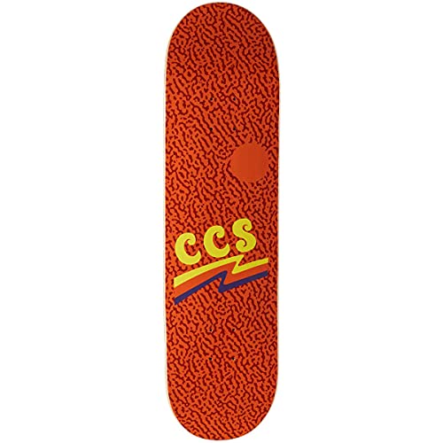 Image of [CCS] Blank and Graphic Skateboard Decks - Maple Wood - Professional Grade (Wavy Times Orange, 8.00 inch)