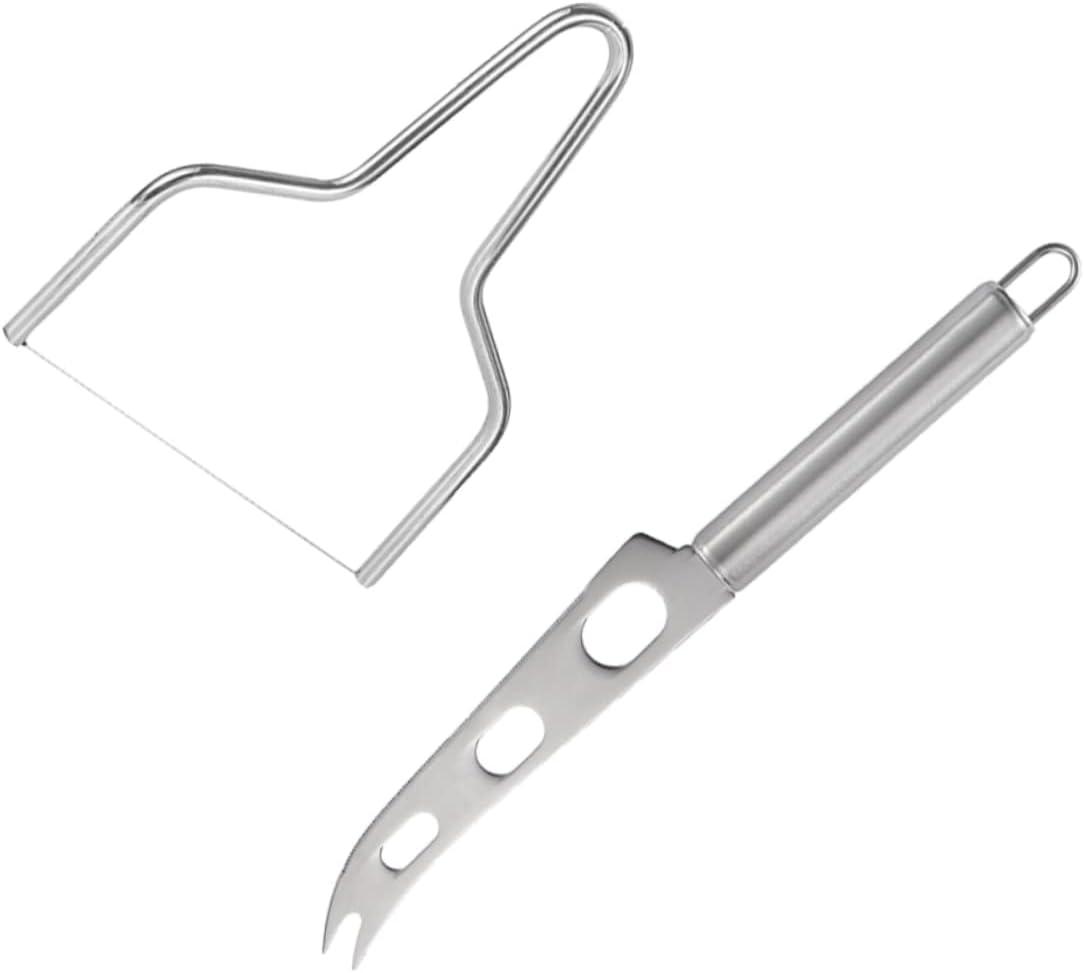 KICHOUSE 1Set Stainless Steel Combined Cheese Slicer and Butter Cutter Set Ergonomic Cheese Knives for Effortless Cutting for Entertaining and Kitchen Use Cheese Tool Set KICHOUSE 1Set Stainless Steel Combined Cheese Slicer and Butter Cutter Set Ergonomic Cheese Knives for Effortless Cutting for Entertaining and Kitchen Use Cheese Tool Set