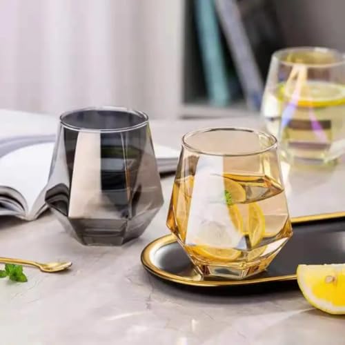 Image of PrimeWorld Water & Juice Glass Set of 6 (300ml) | Premium Crystal Clear Drinking Glasses | Heavy-Bottom, Break-Resistant, Dishwasher Safe Glassware for Water, Juice, Cold Drinks & Everyday Use