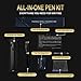 FINTANIX Fountain Pen with Fine Nib | Luxury Black Finish, Smooth Ink Flow, Complete Set with Ink Cartridges, Converter & Sleeve | Ideal for Professionals, Office, Journaling, and Gifts