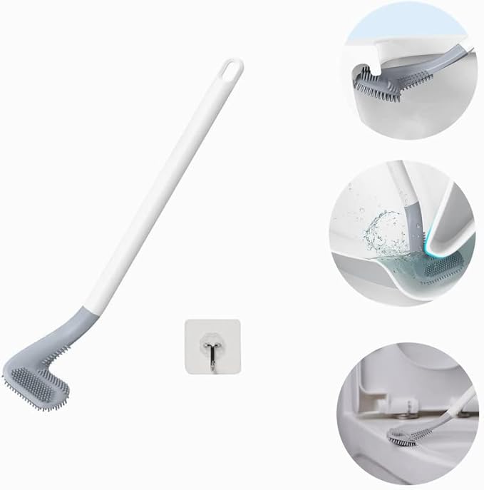 Golf Toilet Brush,Long Handle Golf Brush Head Toilet Brush,360 No Dead ...