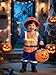 COSLAND Todder Boys Construction Worker Costume Halloween Outfit, Orange, 2T