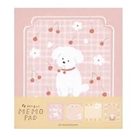 Amazon.co.jp: 古川紙工 メモパッド ミモザとネコ LM389 : 文房具