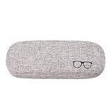 1 estojo de óculos de sol, tecido de linho rígido, Cinza, laege