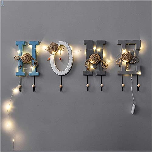 YHNMK Perchero de Pared Perchero de entrada Perchero de pared Perchero de estilo europeo Perchero de pared Perchero de madera Perchero para colgar en la pared Perchero con letras