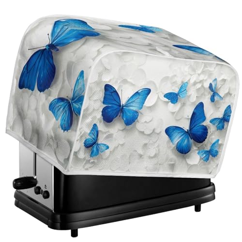 Suhoaziia Butterfly Toaster Dust Protection & Waterproof Covers, Bread Machine & Appliance Covers Fits Most Standard 2 Slice Toasters, Women Gift
