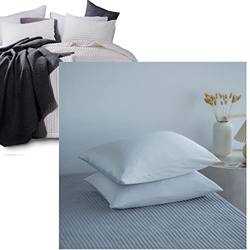 Kasentex Ivory King Quilt Set With Grey King Pillowcases #TOP24