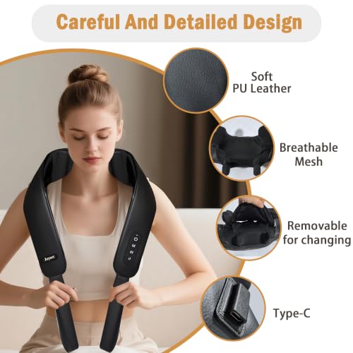 Joyset Cordless Neck and Shoulder Massager with Heat 4D Shiatsu Kneading - image 3