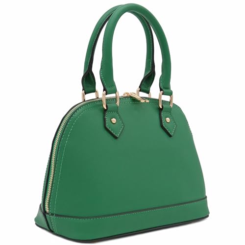 Image of FashionPuzzle Zip-Around Saffiano Classic Dome Satchel