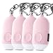 Produktbild DigitCont Personal Alarm 130dB USB wiederaufladbare Tasche Alarm mit LED Taschenlampe Funktion wasserdicht Selbstverteidigung Sirene für persönliche Sicherheit Frauen, Kinder, Senior, Rosa 4 Packs