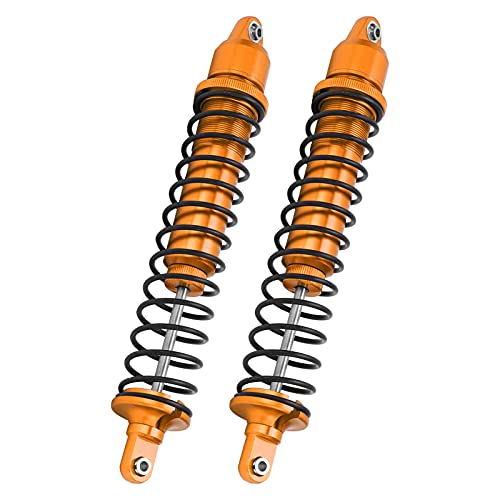 POENVFPO 1/5 Gasoline RC Car Shock Absorbers, High Performance Damper Springs for Large Scale Radio Controlled Cars, Upgrade Alloy Components (Gold)