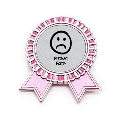 Broche chat triste métallique rose de taille M pour manteau