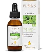 Flora Pureté Huile de chanvre 50 ml BioCosmos Huile végétale visage corps et cheveux Antioxydant re...