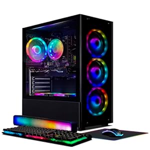 STGAubron Gaming PC Computer Desktop, Radeon RX 5700 8G, Intel Core i7 3.4G up to 3.9G, 16G RAM, 512G SSD, 600M WiFi, BT 5.0, RGB Fan x 4, RGB Mouse Pad, RGB BT Sound Bar, Windows 10 Home