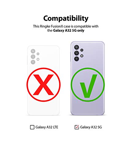 Image of Ringke Fusion-X for Samsung Galaxy A32 5G Case Back Cover, [Military Drop Tested] Ergonomic Camo Hard PC Back TPU Bumper Impact Resistant Protection - Camo Black