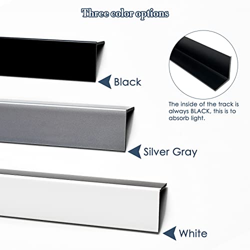 Keego Pvc Light Blockers 100% Blackout For Window Shades & Blinds Side Tracks For Blackout Shades Light Blocking Strips Perfect For Bedroom Nursery (White, 58.5", 2Pcs) #TOP3