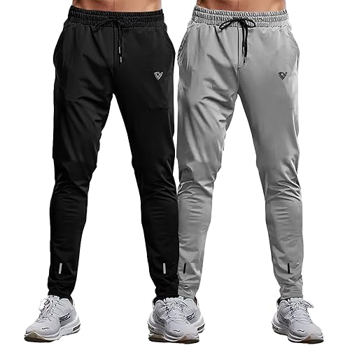Image of EYEBOGLER Mens Regular Fit Track Pant Black-Cement Grey