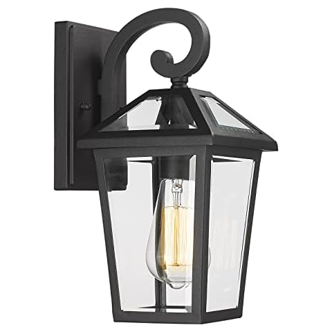 Luminzone Outdoor Light Fixtures Wall Mount, Waterproof Exterior Wall Lanterns with Glass, Outside Wall Sconces, Front Porch Lights for House Garage Doorway Patio (Small, 1Pack) Cover