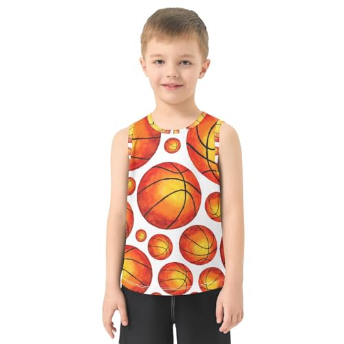susiyo Basketball Sport Ball Boys Sleeveless Tank Top Toddler Athletic T Shirts2