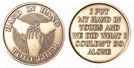 wendells Bulk Roll of 25 - Hand in Hand Together Recovery Medallion Chip