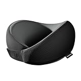 Skechers Nackenkissen aus Memory-Schaum, bequemes und atmungsaktives Reisekissen, Nackenkissen Flugzeug für Reisen, Autofahrten, Zuhause und Büro, ergonomisches Design für Männer und Frauen, Schwarz