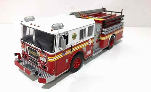 Camion de Pompiers Américain de New York FDNY Seagrave Marauder II 1/43 en Métal