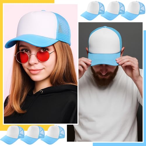 Image of 40 Pack Sublimation Blank Trucker Hat Bulk Wholesale Mesh Baseball Cap for Women Men DIY Hat Bar Party