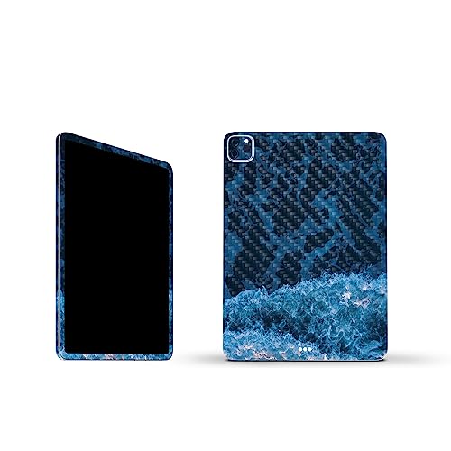 Image of MightySkins Carbon Fiber Skin Compatible with Apple iPad Pro 11 inch M2 4th Gen (2022) Full Wrap Kit - Ocean Waves | Protective, Durable Textured Carbon Fiber Finish | Easy to Apply | Made in The USA