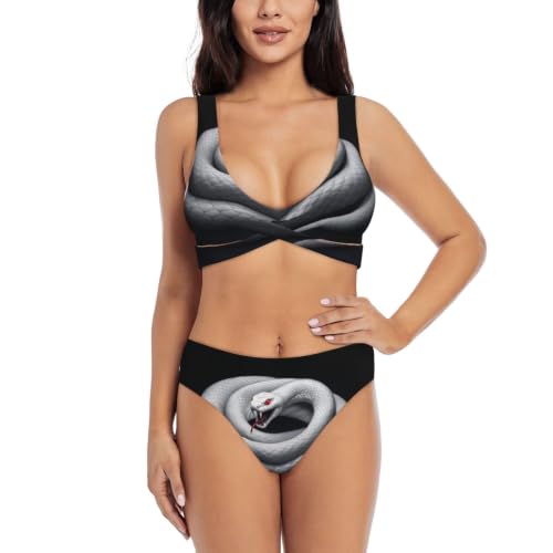 Maillot de bain deux pièces avec coussinets amovibles Snake Coil