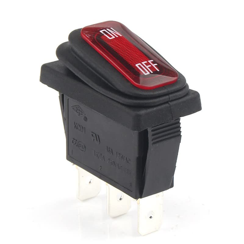 Interruptor de encendido KCD3 impermeable de 3 pines 16A 250V CA 3