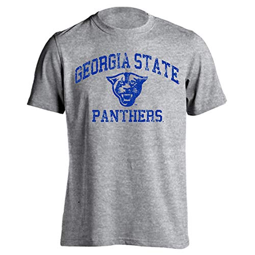 Sport Your Gear Georgia State Panthers Retro Distressed Short Sleeve T-Shirt (Athletic Heather - X-Large)