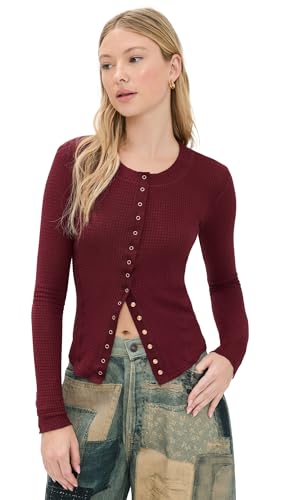 Free People Women's Going Places Cardi, Acai