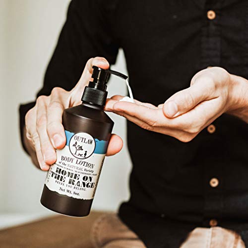 Home On The Range Natural Fresh-Scented Summer-Inspired Lotion - The Smell of Peace - Ripe Blackberries, Fresh Laundry, And Just-Cut Grass - Men's And Women's Lotion - 8 fl. oz. - Outlaw