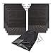 8 PCS Shoe Bags for Travel Non-Woven Large Shoes Pouch Storage Organizer with Rope for Men and Women Black