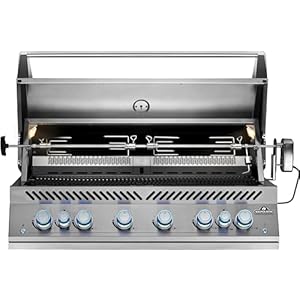 Napoleon Built-In 700 Series 44-inch Natural Gas Grill Head with Infrared Rear Burner - BIG44RBNSS-1-6 Main Burners, Infrared Rear Burner, Stainless Steel, Included Rotisserie Kit Napoleon Built In 700 Series 44 inch Natural Gas Grill Head with Infrared Rear Burner BIG44RBNSS 1 6 Main Burners Infrared Rear Burner Stainless Steel Included Rotisserie Kit