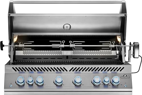 Napoleon-Built-In-700-Series-44-inch-Natural-Gas-Grill-Head-with-Infrared-Rear-Burner-BIG44RBNSS-1-6-Main-Burners-Infrared-Rear-Burner-Stainless-Steel-Included-Rotisserie-Kit Napoleon Built In 700 Series 44 inch Natural Gas Grill Head with Infrared Rear Burner BIG44RBNSS 1 6 Main Burners Infrared Rear Burner Stainless Steel Included Rotisserie Kit