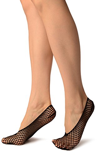 LissKiss Black Thick Mesh Footies - Footsies Socks3