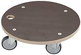 Dörner + Helmer Transportroller Maxi-Soft, Rund, 380mm x 120mm, 200kg Tragkraft, Gummiräder, für Kisten, Wasserabweisend