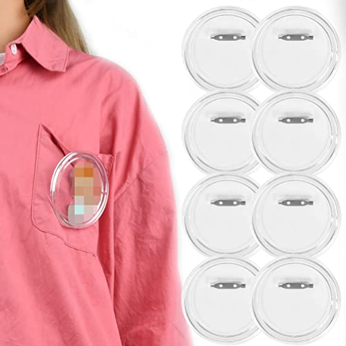 Boutons transparents pour badge de 8,9 cm évitant l'usage d'une machine