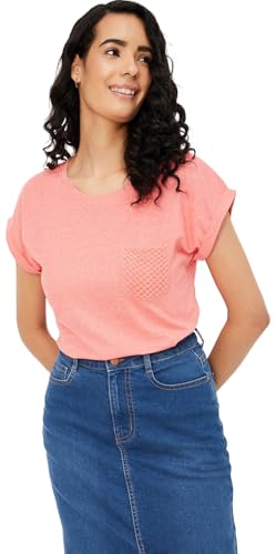 Image of Max Women Cotton Blend Solid Regular Fit T-Shirt