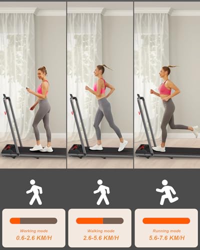 image for Upreign Treadmill Under Desk Walking Pad,2 in 1 Folding Treadmill for 