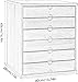 noxozoqm Desk Organizers，Wooden Desktop Storage Box With 4/6 Drawers, School Office Supplies A4 Desk Accessories, Flat File Cabinet(Color:B,Size:6 DRAWER)