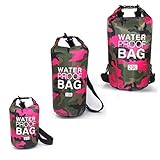 Escena aplicable-----La bolsa estanca mochila puede flotar en el agua, manteniendo sus artículos seguros y secos en el agua. Es perfecto para nadar, navegar en kayak, navegar, navegar, surfear, acampar, andar en canoa, remar y actividades al aire libre.