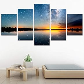 SIGNWIN 5 Panel Canvas Wall Art Modern Art...