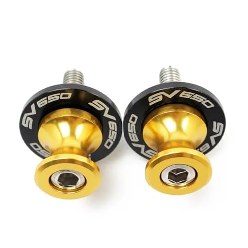 Bobines de bras oscilant moto SV 650 vis support béquille atelier diabolo aluminium or