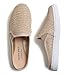 FEVERSOLE Women's Sport Mules Slip On Loafers Fashion Backless Sneakers Beige Raffia Size 10 M US